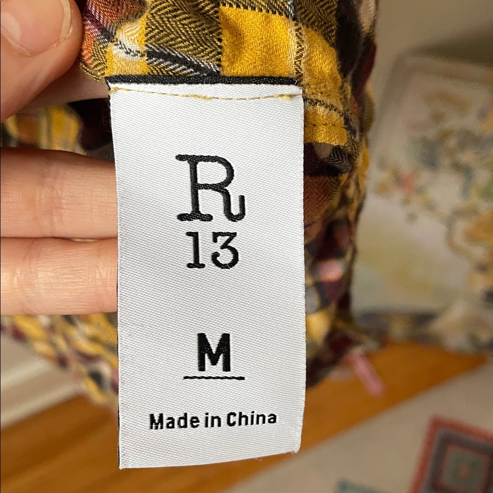 R13 Oversized plaid shirt - Picture 7 of 10